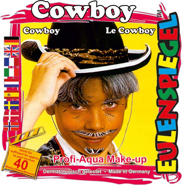 Image du produit Eulenspiegel Set Maquillage Cowboy 4 couleurs solubles à l'eau, pinceau, instr. en allemand