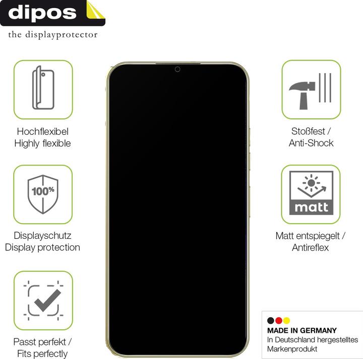Produktbild Dipos Full Cover Schutzfolie Matt (1 Stück, Samsung Galaxy S23 Ultra)