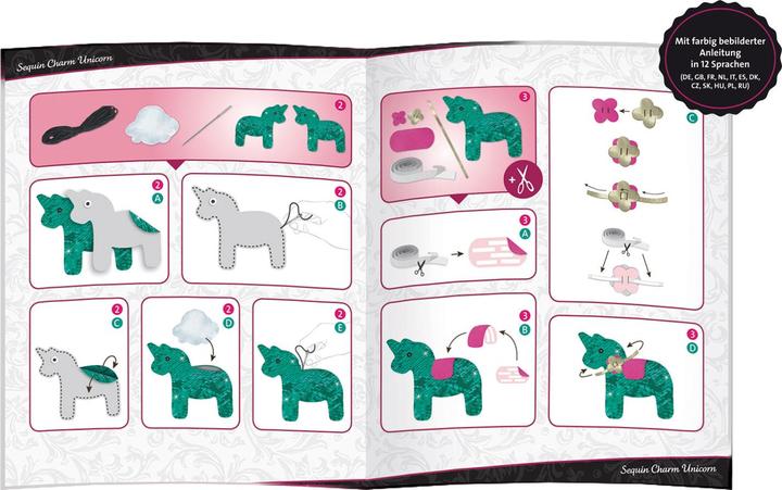 Actual product image Lena Sequin Charm Unicorn