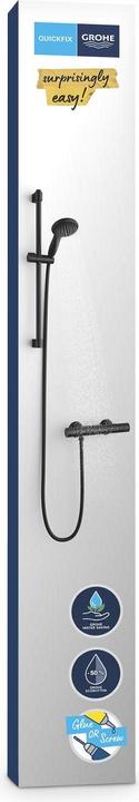 Actual product image Grohe Precision Start Thermostat-Brausearmatur inklusive Vitalio Start 110 Brausestangenset, kleben oder b