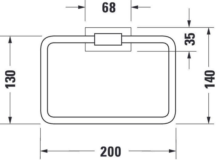 Actual product image Duravit Towel ring KARREE chrome
