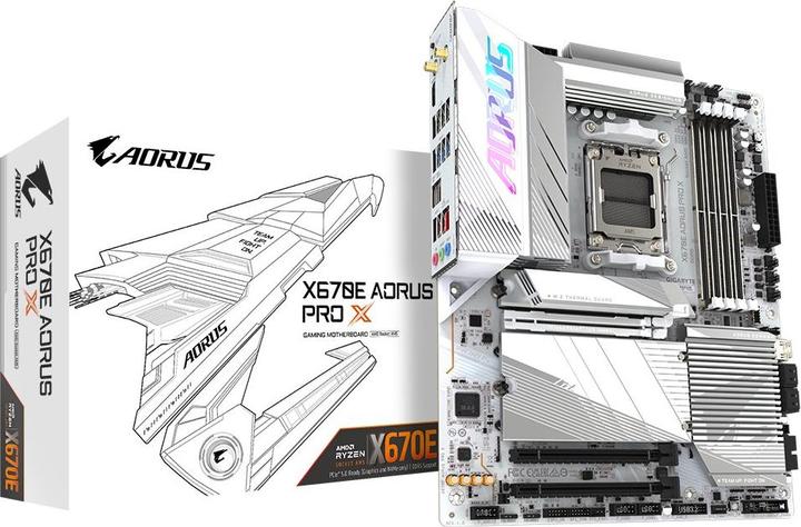 Gigabyte MB GBT AMD AM5 X670E AORUS PRO X (AM5, AMD X670E, ATX)