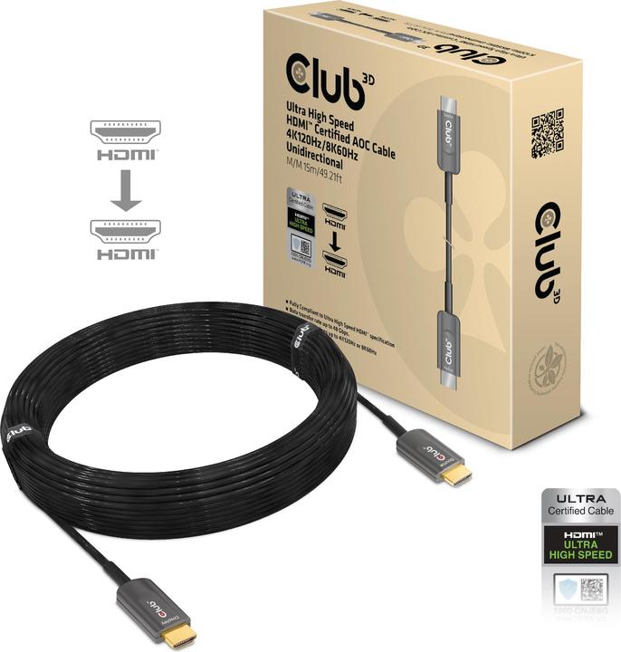 Immagine prodotto Club 3D HDMI (Typ A) — HDMI (Typ A) (15 m, HDMI)