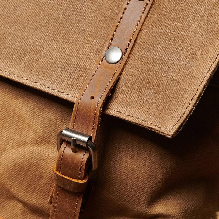 Actual product image Only-Bags.Store Canvas Messenger Bag, Tan Laptop Bag, Leather Briefcase, Wax Canvas Messenger Bag
