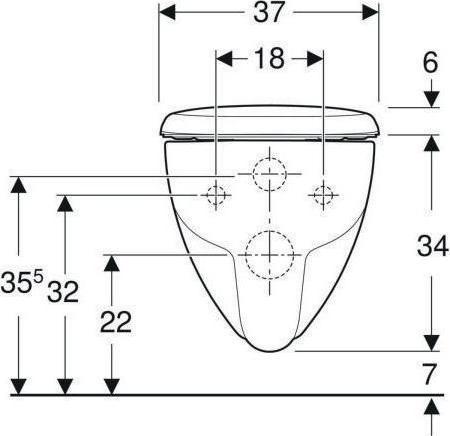 Productafbeelding Geberit Renova wandcloset, Rimfree met WC-zitting, wit 500801001