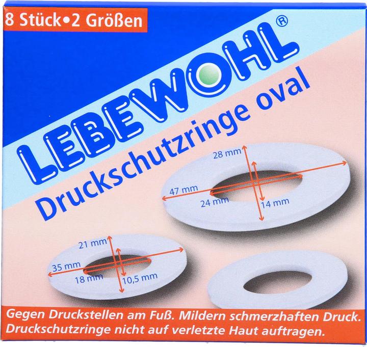 Produktbild Lebewohl Druckschutzringe oval, 8 St. Pflaster (8 x)