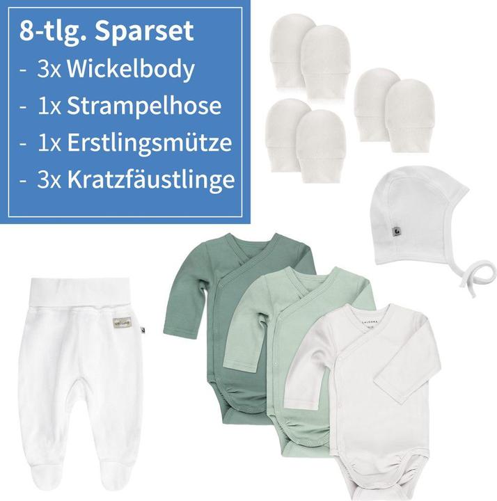 Immagine prodotto La Loona Tutine e set LaLoona Set di tutine fasciatoio da 8 pezzi con tutine, cappellino per il primo bambino (Taglia unica)