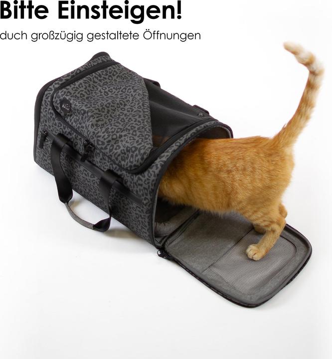 Immagine prodotto LucyBalu CHECK-IN Katzentransporttasche (Gatto, Riflettori, Lavabile, Traspirante, Pieghevole)
