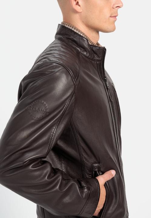 Actual product image Camel Active Leather jacket with stand-up collar (52)