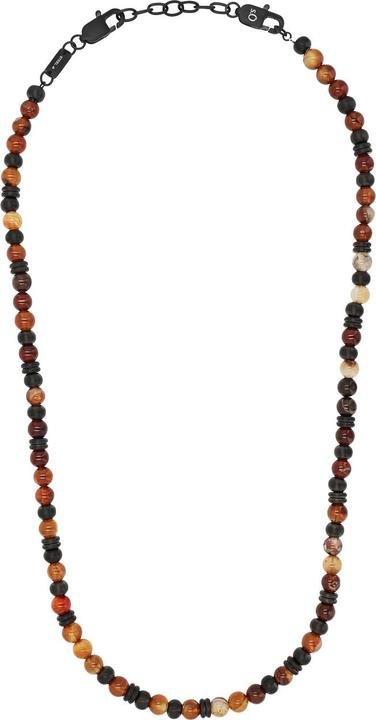 Image du produit S.Oliver Halsschmuck für Herren, Edelstahl, Steel Beads, Achat (Acier inoxydable, 5 cm)