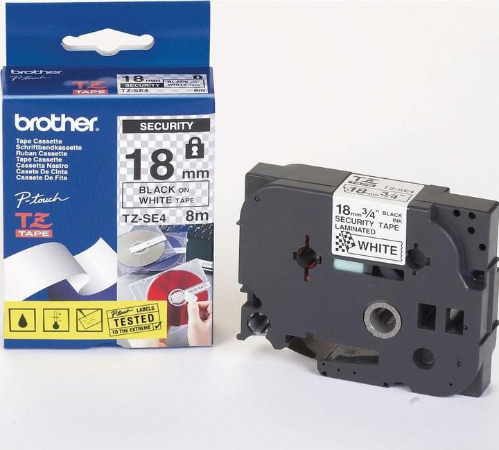 Produktbild Brother TZe-SE4 (1.80 cm, Schwarz, Weiss)