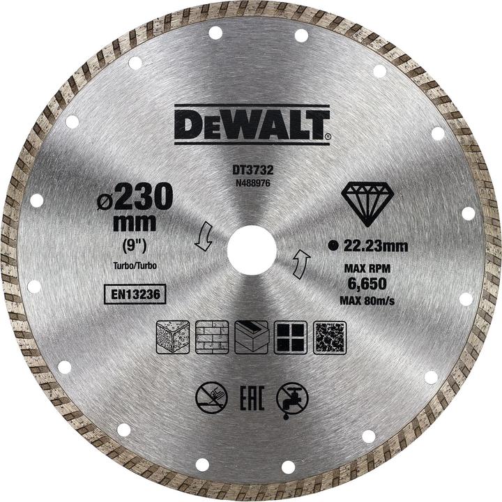 Produktbild DeWalt Diamantentrennscheibe: Allgemeine Baust DT3732alien (Sauberer Schnitt) 230mm Ø