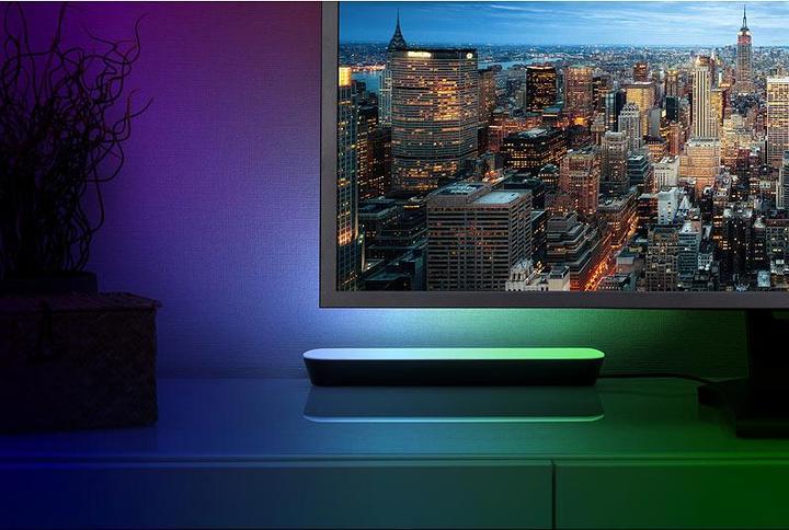 Produktbild Luminea WLAN-USB-Stimmungsleuchte mit RGB+CCT-LEDs, App, 80 lm, 3,5 Watt, schwarz (80 lm, IP44)