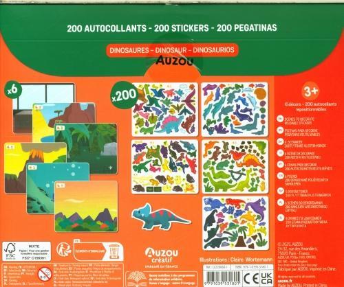 Produktbild Auzou France Autocollants dinosaures : 200 autocollants, 6 décors