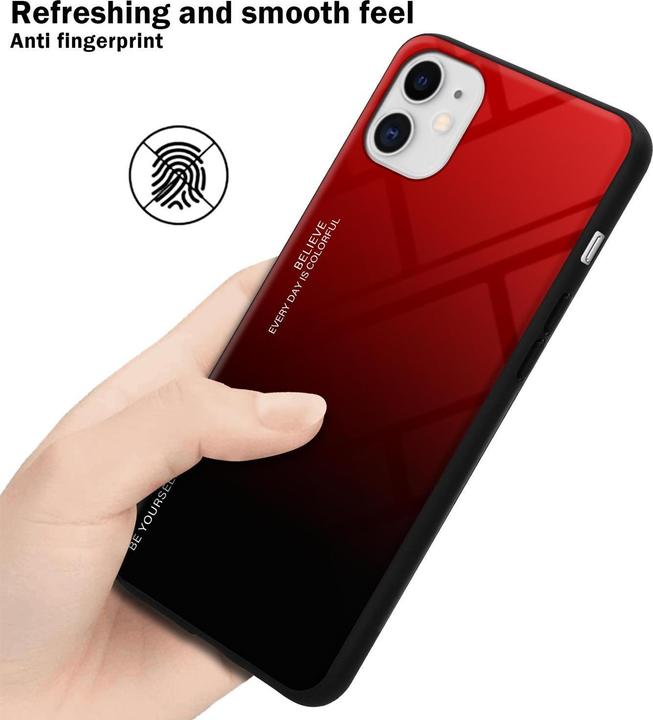 Produktbild Cadorabo TPU 2 Farben Glas Cover (Apple iPhone 11)