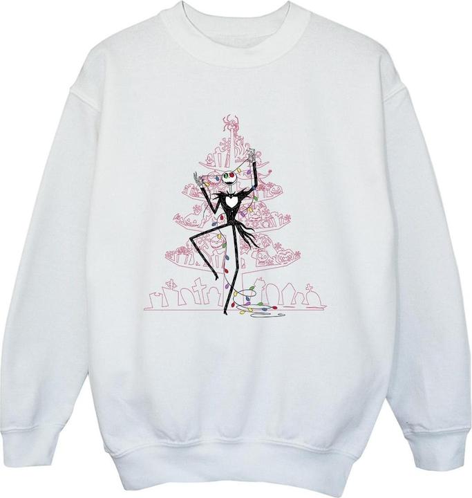Actual product image Disney Boys The Nightmare Before Christmas Tree Pink Sweatshirt (152, 158)