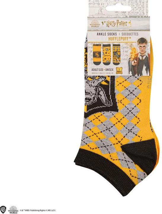 Actual product image Cinereplicas Harry Potter: Hufflepuff (3 pairs) (pack of 3, 40)