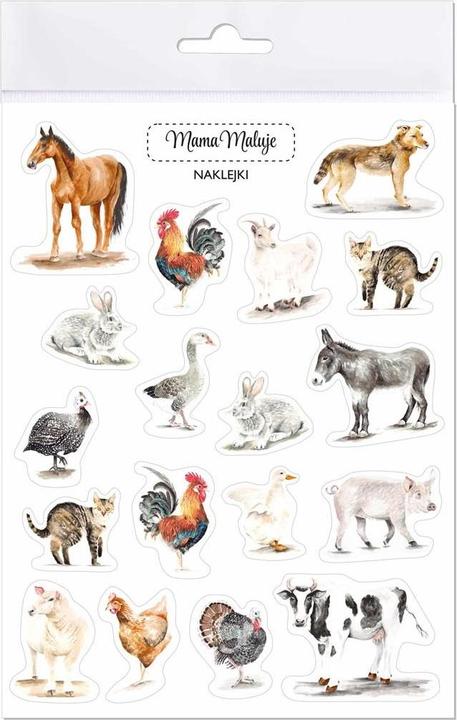 Immagine prodotto Mama Maluje Aufkleber für ländliche Tiere