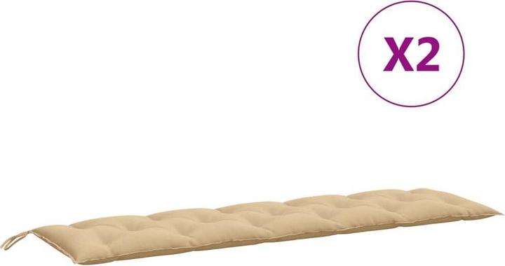 Image du produit VidaXL Coussins de banc de jardin 2 pcs. tissu (180 x 50 x 7 cm)