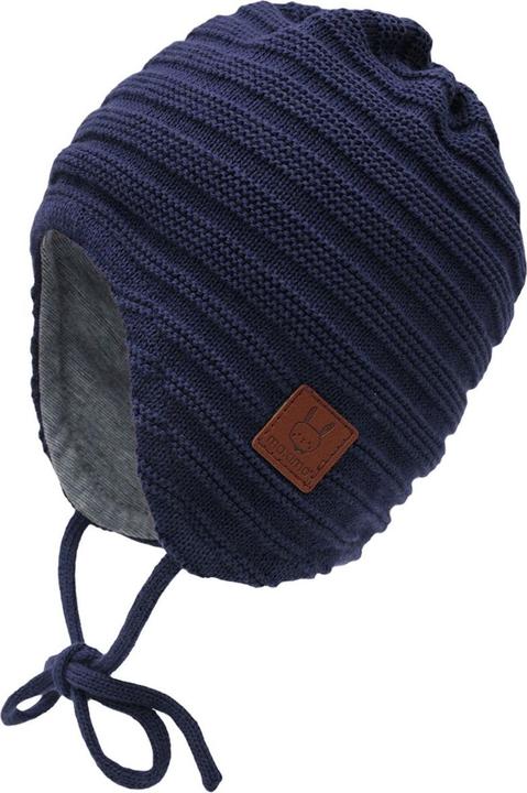 Actual product image Maximo GOTS Baby Mütze Struktur Streifen