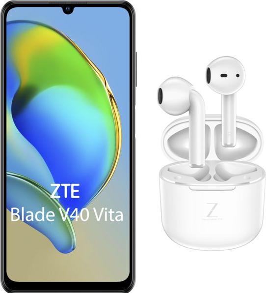 Produktbild ZTE Blade V40 Vita 128G+4G black(inkl. Buds (128 GB, Zeus Black, 6.75", Dual SIM, 48 Mpx, 4G)