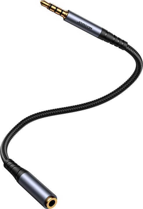Immagine prodotto Joyroom Cavo audio stereo AUX mini jack 3,5 mm (maschio) - mini jack (femmina) 1,2 m nero (SY-A09) (1.20 m, Estensione)