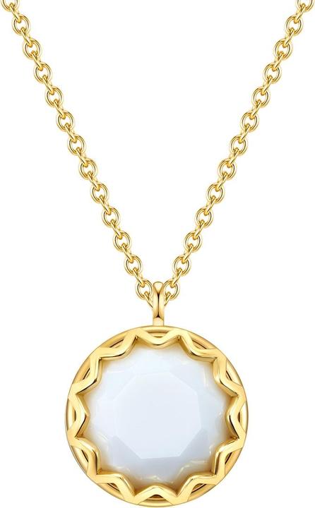 Immagine prodotto Glanzstücke München Catena da donna in argento Sterling Agata Oro Giallo 42,0 cm + 7,0 cm di estensione - 28673 (Argento, 42 - 49 cm)