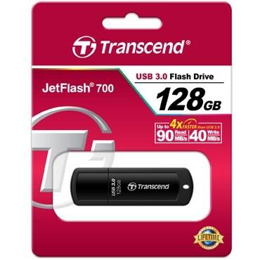 Image du produit Transcend JetFlash 700 (128 Go, USB-A)