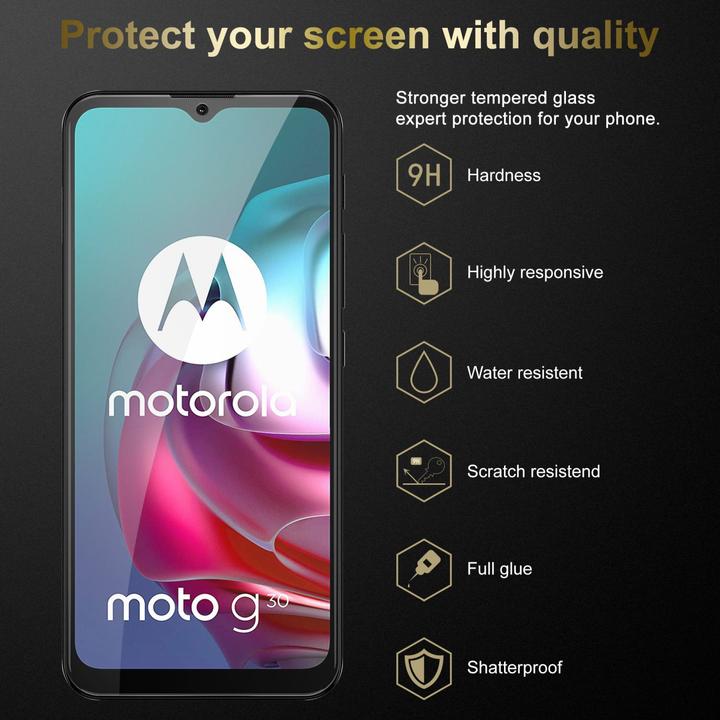 Produktbild Cadorabo Displayschutzglas (3 Stück, Motorola Moto G30, Motorola Moto G10)