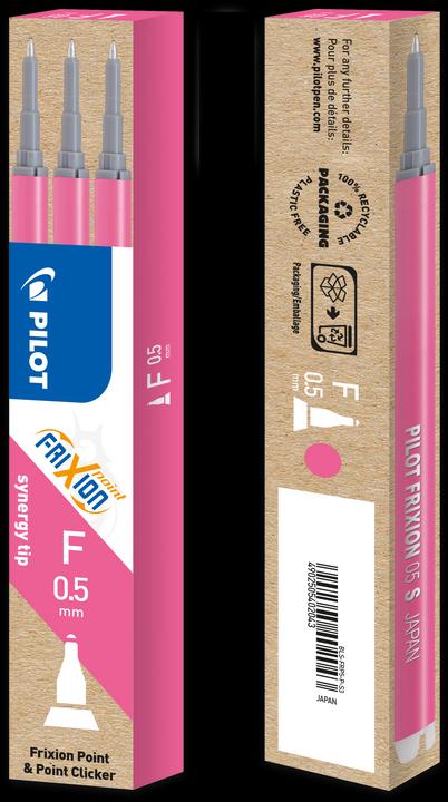 Image du produit Pilot FriXion Refill Point Set à 3 (Recharger, Pink, 0.25 mm)