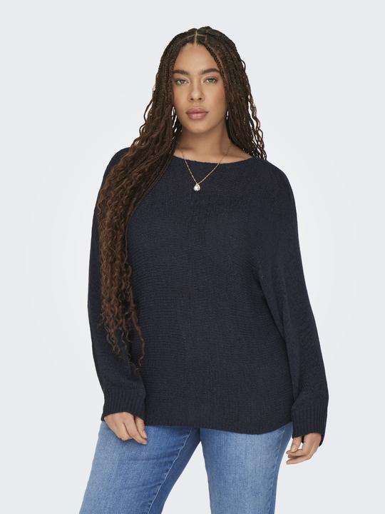 Actual product image Only Knit Fit Round Neck Plus Ribbed Cuffs Pullover Knitted Jumper (L)