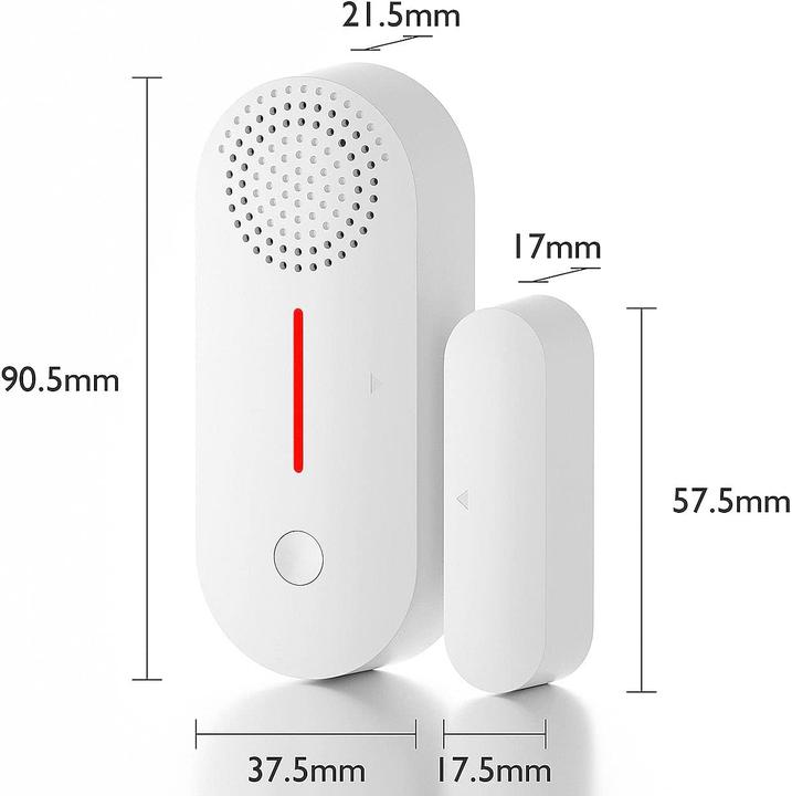 Image du produit VisorTech Kit de 4 alarmes de porte et fenêtre sans fil 2en1