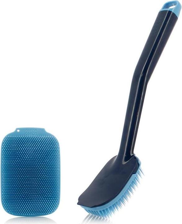 Actual product image Joseph Joseph CleanTech 2 Piece Sink Brush and Scrubber Set - Blue (1 pcs.)