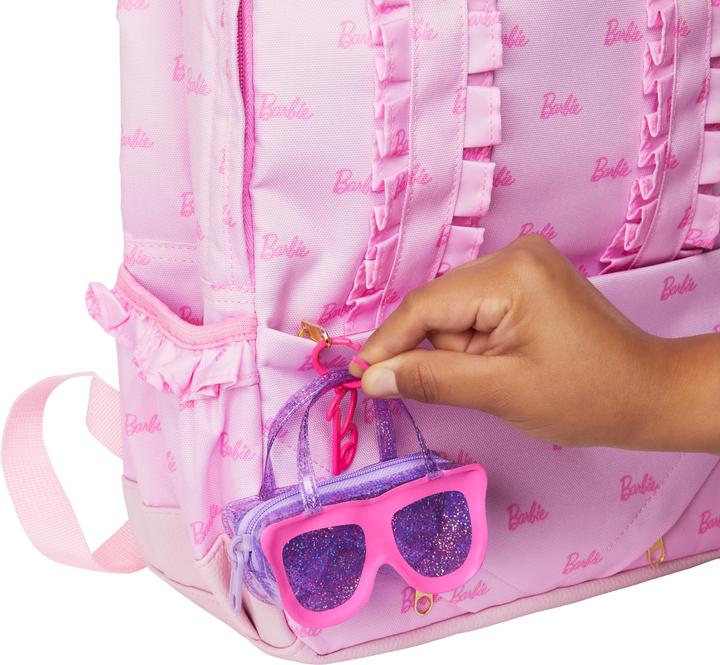 Image du produit Barbie Vêtements de mode et sac de luxe avec accessoires dans un présentoir de comptoir