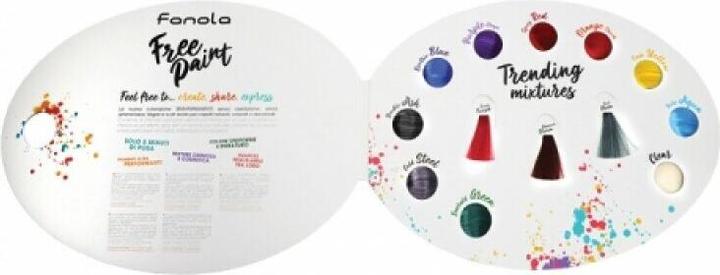 Actual product image Fanola Free Paint Hair Colour Chart
