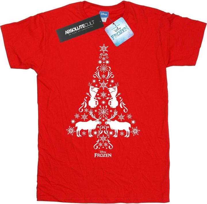 Actual product image Disney Mens Frozen Christmas Tree T-Shirt (S)