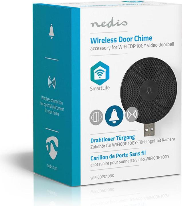 Actual product image Nedis WIFICDPC10BK Doorbell Kit Black (Wireless)