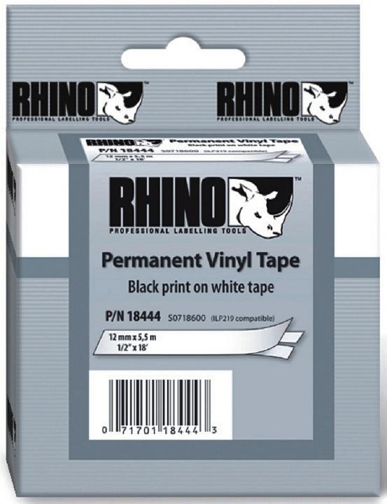 Produktbild Dymo 18444 Vinylband (1.20 cm, Schwarz)