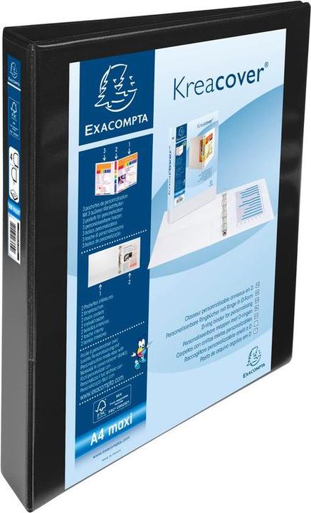 Exacompta Ringbuch A4 PVC/PU 4-Ring 47mm Rücken 25mm (A4, 20 mm, 130 Stück)