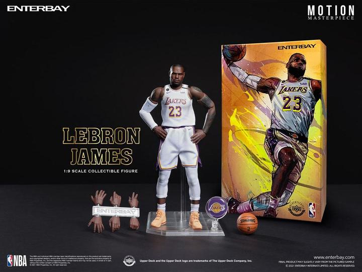 Actual product image Enterbay NBA Collection figurine Motion Masterpiece 1/9 LeBron James (LA Lakers) 23 cm