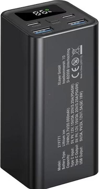 Actual product image Xlayer Powerstation (20000 mAh, 65 W, 74 Wh)