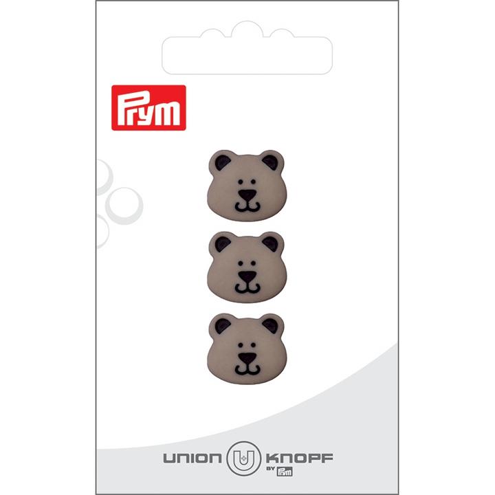 Produktbild Prym Knöpfe Bär 15 mm, 3 Stück, Grau