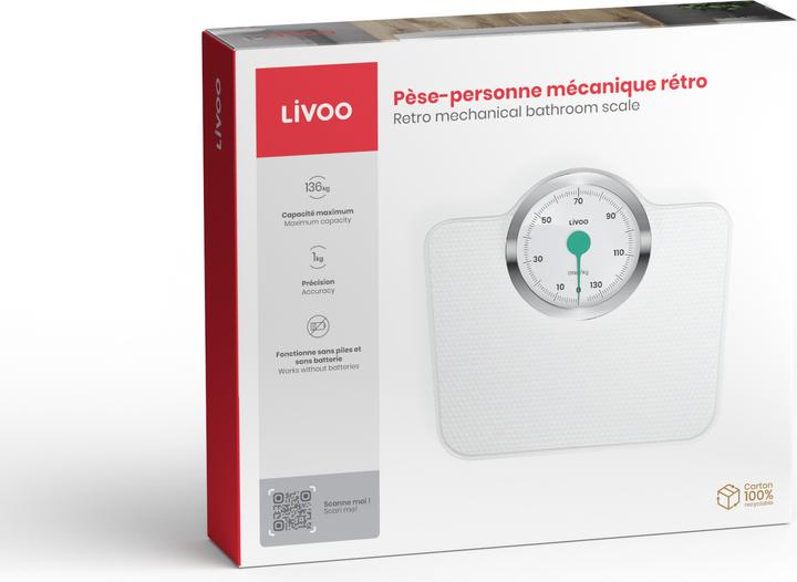 Produktbild Livoo Mechanische Retro-Personenwaage (136 kg)