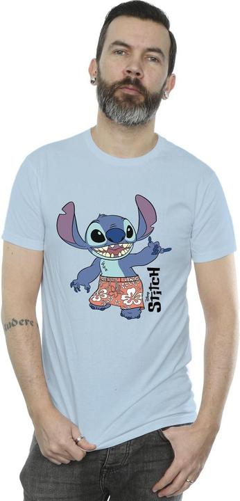 Actual product image Disney Mens Lilo & Stitch Bermuda Shorts T-Shirt (XL)