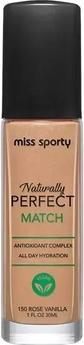 Produktbild Miss Sporty Naturally Perfect Match Vegan Moisturizing Foundation 150 Rose Vanilla 30Ml