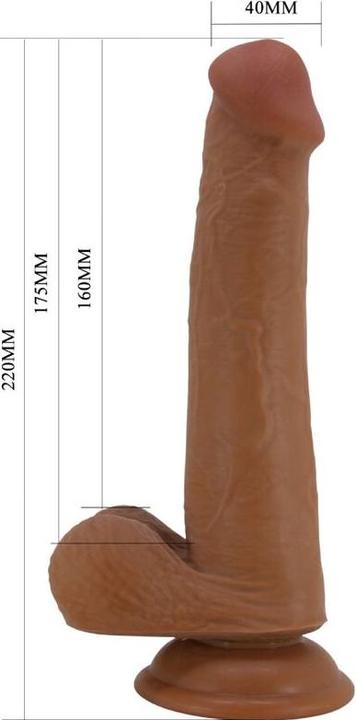 Actual product image Pretty Love Large Realistic Dildo 22 cm Brown