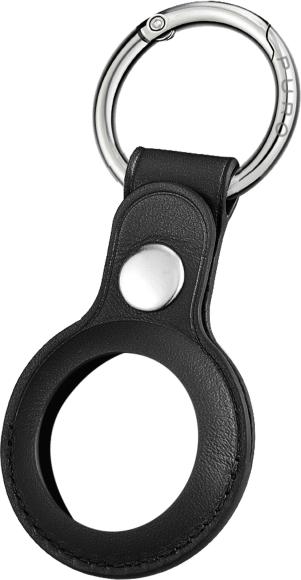 Produktbild Deltaco Puro SKY Apple Airtag key ring with leather case - Black