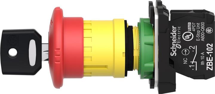 Immagine prodotto Schneider Electric Arresto d'emergenza 40mm chiave rosso 1NC