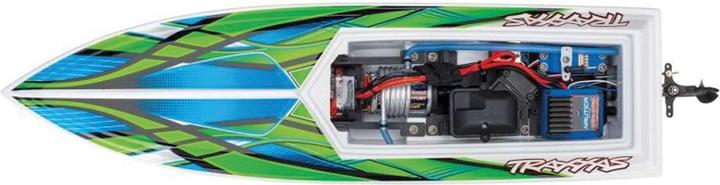 Actual product image Traxxas BATEAU BLAST 603mm EP RTR GREEN TQ 2.4GHz w/USB-C Charger & Battery