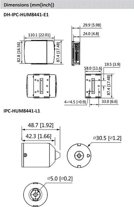 Immagine prodotto Dahua IPC-HUM8441E-E1-L1-S3 versteckte Überwachung